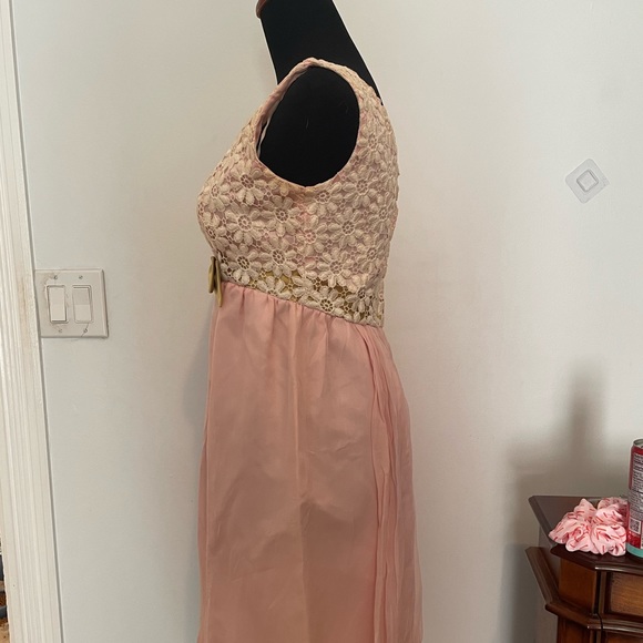 Vintage Harry Keiser 60’s cream, chartreuse, and pink dress, size 4. - Picture 4 of 5